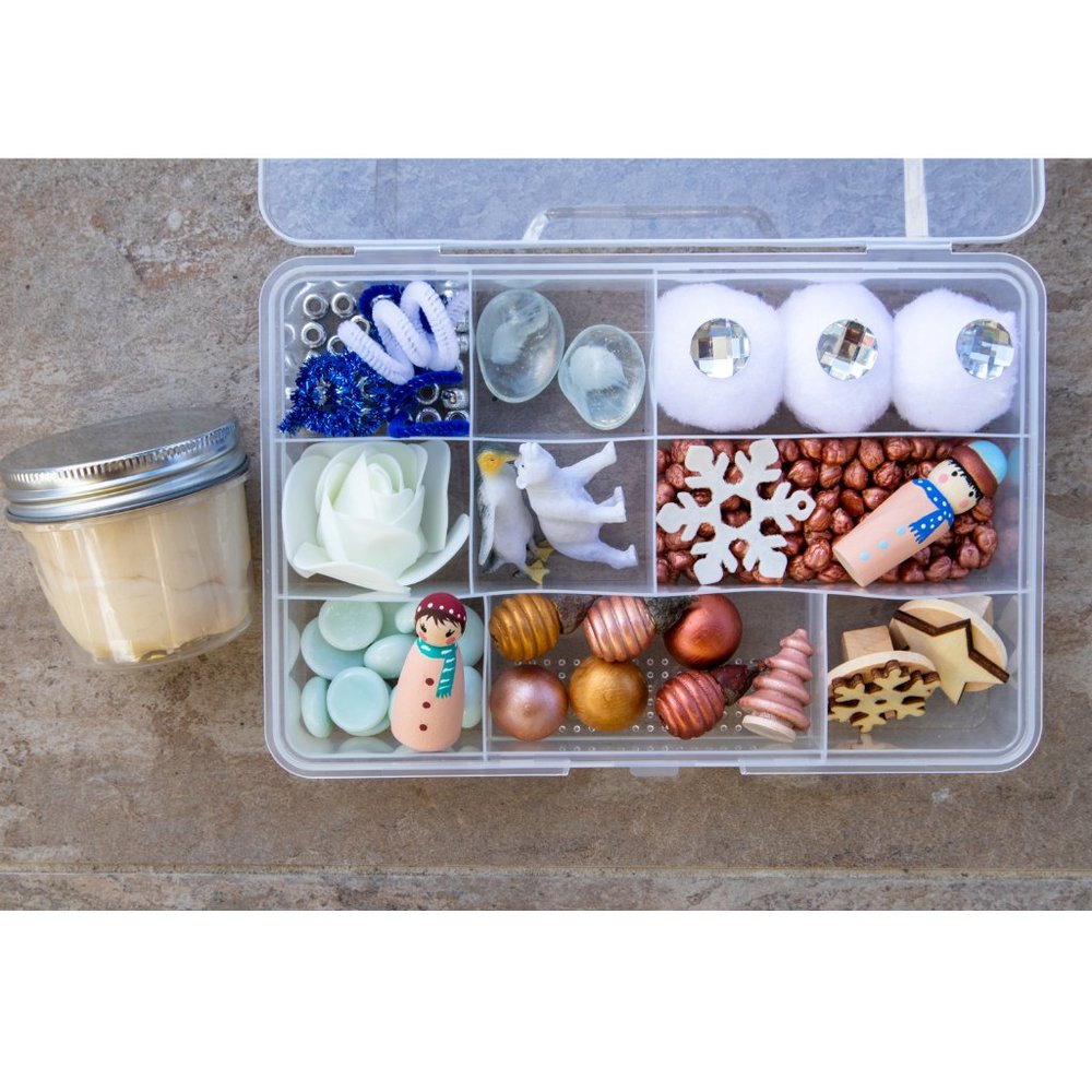 Winter Sensory Kit | Play Dough Kit | Open Ended Toys | Sensory Bin | Toys | Kid